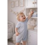Babyhola Bebek Bayramlık Tulum Yazlık %100 Pamuk Örme Triko 13778