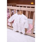 Babyhola Kız Bebek Çiçek Desenli Bandanalı Elbise 23652 - 6 - 9 Ay - Pembe