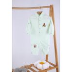 Babyhola Kot Kumaş Kız Erkek Bebek Tulum 12304 - Mint Yeşili - 9 Ay