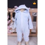 Babyhola Pamuklu Ayıcık Tulum Bebek Bornozu