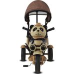 Babyhope 127 Little Panda Ebeveyn Kontrollü Tenteli Müzikli Tricycle Üç Teker Bisiklet-Kahve