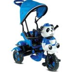 Babyhope 127 Little Panda Ebeveyn Kontrollü Tenteli Müzikli Tricycle Üç Teker Bisiklet-Mavi - Renkli