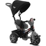 Babyhope Bobo Speed Tente ile Çocuk Bisikleti - Plastik Gövde, Ebeveyn Kontrolü, 1-4 Yaş Arası, Gri Renk, Müzikli Ön Konsol ve Oyuncak Sepeti