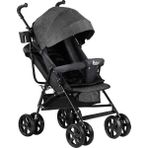 Babyhope S-A-7 Tam Yatar Baston Bebek Arabası 15 kg Taşıma Kapasitesi ve Katlanabilme Özelliği - Siyah