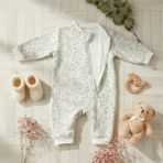 Babyilay Uyku Tulumu %100 Pamuklu, Kalp Temalı Tulum | Unisex Bebek- Çocuk Uyku Tulumu 1-8 Yaş - Yeşil - Beyaz - 2 Yaş