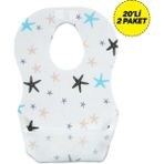 Babyjem 20'li Tek Kullanımlık Bebek Mama Önlüğü 2 Paket - Beyaz - Yenidoğan