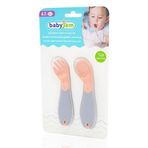 BabyJem 703 Gül Kurusu Açılı Mama Kaşık Çatal Takımı