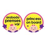 BabyJem Araba Pembe Cam Yazısı