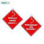 Babyjem ART-094 Kırmızı Vakumlu Araba Cam Yazısı