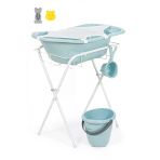 Babyjem Ayaklı Bebek Banyo Küvet Seti 7 Parça Soft Mavi