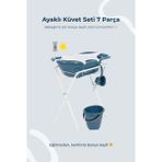 Babyjem Ayaklı Bebek Banyo Seti 7 Parça İndigo Mavi - Lacivert