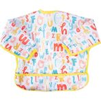 Babyjem Baskılı Blw Kollu Mama Önlüğü Harf Desen - Renkli - 6 - 12 Ay