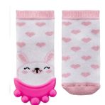 Babyjem Diş Kaşıyıcılı Havlu 6-12 Ay Pembe Bebek Çorap