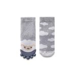 Babyjem Diş Kaşıyıcılı Havlu Bebek Çorabı Gri