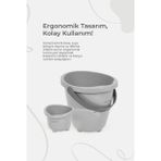Babyjem Elegant Bebek Su Kovası & Elegant Bebek Su Maşrapası - 2'li Set - Gri