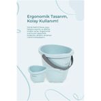 Babyjem Elegant Bebek Su Kovası & Elegant Bebek Su Maşrapası - 2'li Set - Turkuaz