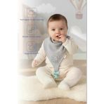 Babyjem Emzik Askılı Müslin Mama Önlüğü Gri