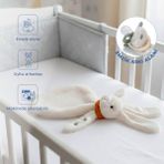 Babyjem Emzik Askılı Tavşan Uyku Arkadaşı Taş Renkli Aksesuar 3+ Yaş İçin Eğlenceli Gelişim Destekleyici - 010 - Beyaz