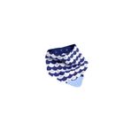 Babyjem Indigo Fular Önlük Diş Kaşıyıcılı Poplin Balıklı