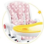 Babyjem Kaplamalı Pudra Yıldız Mama Sandalyesi Minderi