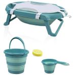 Babyjem Katlanır Banyo 5'li Küvet Seti 596 Turkuaz - Çok Renkli