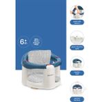Babyjem Önden Açılır Banyo ve Mama Oturağı Mavi Minderli 2'li Set