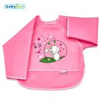 Babyjem Poli Kollu Muşamba Pembe Mama Önlüğü