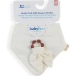 Babyjem Silikon Diş Kaşıyıcılı Müslin Mama Önlüğü Ekru - Standart - Renkli