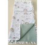 Babylifehome %100 Pamuk Müslin Kumaştan Pike Örtü