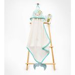 Babyline Aş Deniz Nakışlı Bebek Havlusu - Mavi