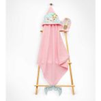 Babyline Aş Deniz Nakışlı Bebek Havlusu - Pembe