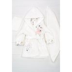 Babyline Aş Prenses Fare Nakışlı Bebek & Çocuk Bornoz Seti - Pembe - 2 Yaş
