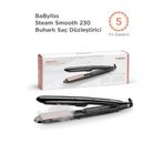 BABYLİSS Steam Smooth 39mm 230°C 5 Isı Ayarı Turmalin Seramik İyon Etkili Buharlı Saç Düzleştirici ST493E