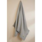 Babymet %100 Pamuk 4 Katlı Müslin Bebek Battaniyesi-Mint Renk 100X120 cm – Yumuşak&doğal, Saçaklı Örtü - Gri - 100 x 120