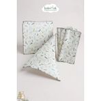 Babymet %100 Pamuk Müslin Bebek Ağız Mendili 6'lı Set 25x25 cm – Orman Desenli Doğal&Yumuşak&Nefes Alabilir - Beyaz - Yeşil - 25 x 25 cm