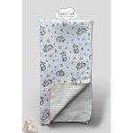 Babymet %100 Pamuk Müslin Pike Bebek Battaniyesi 100x100 cm – Çift Taraflı Tavşan Desenli, Doğal
