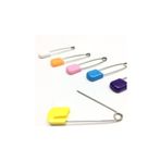 BabyMeva Plastik Başlı Çengelli Iğne Bebek Çengelli Iğnesi (5'lı Set Karışık Renkli)