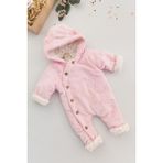 Babymod Ayıcık Figürlü Welsoft Peluş Astronot Kız Bebek Tulum - 9 - 12 Ay - Pembe