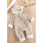 Babymod Ayıcık Figürlü Welsoft Peluş Astronot Kız/erkek Bebek Tulum - 6 - 9 Ay - Bej