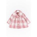 Babymod Ekose Desenli Pembe Peluş Astarlı Kız Çocuk Mont