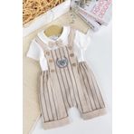 Babymod Erkek Bebek %100 PamukYazlık Salopet Tulum Set