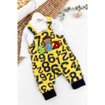 Babymod Figür Işlemeli Erkek Bebek Tulum Salopet Takım - Sarı - 9 - 12 Ay