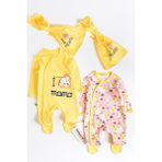 Babymod I Love Mama Ikili Uzun Kollu Erkek Bebek Tulum Takım - Pembe - Yenidoğan