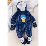 Babymod Peluş Astarlı Kız Erkek Ebek Astronot Tulum - Lacivert - 9 Ay