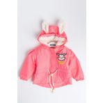 Babymod Unicorn Işlemeli Içi Peluş Neon Pembe Kız Bebek Mont