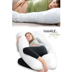 BabyModa Yatak Kumaşlı Hamile Destek Uyku Yastığı %100 Pamuklu Emzirme Minderi