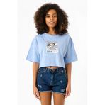 Babymonster Forever Bebe Mavi Kadın Crop Tshirt