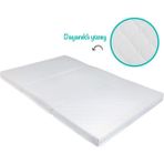 Baby'ness Katlanır Bebek Yatağı Çantalı Taşınabilir Oyun Parkı Yatağı Sıvı Geçirmez Leke Tutmaz - 60 x 120 x 5 cm - Beyaz