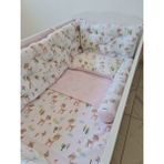 BabyNest 70X140 Çift Yönlü Beşik 4 Kenar Koruma Takımı Ceylan - 70 x 140 cm - Pembe