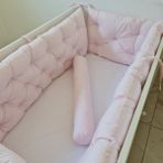 BabyNest 70X140 Çift Yönlü Beşik 4 Kenar Koruma Takımı Pembe - 70 x 140 cm